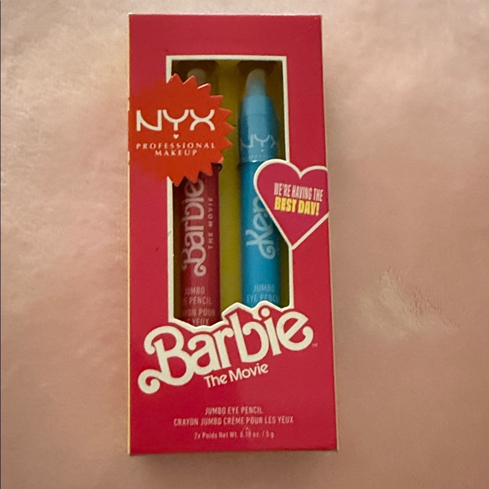 NYX Barbie Jumbo Eye Pencil Duo - Vibrant Pink and Blue
